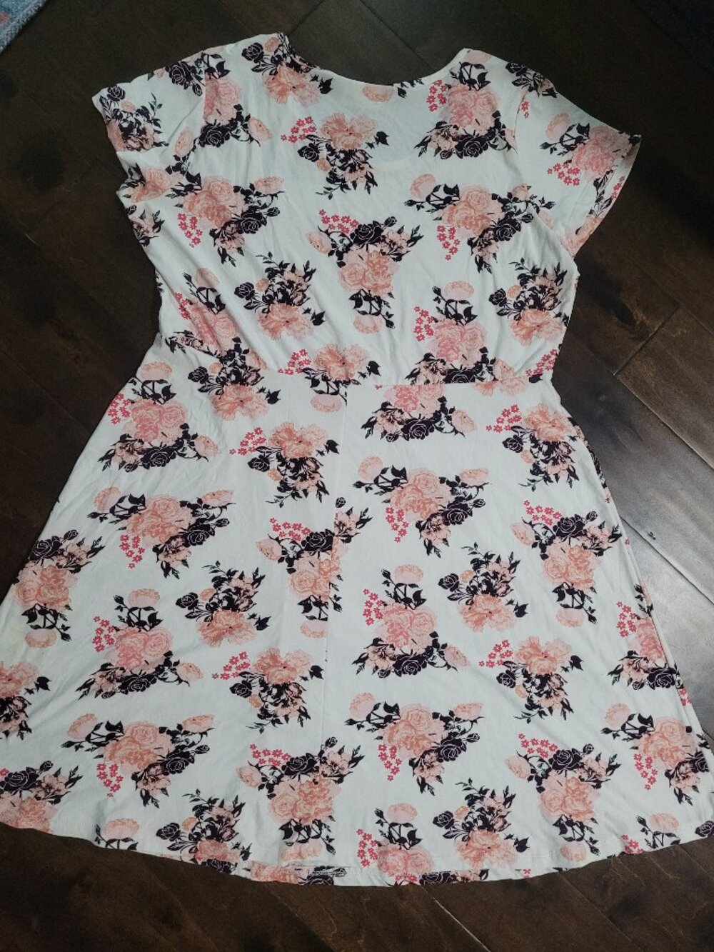Super Soft Floral Dress Size 2X Womens Pink Roses